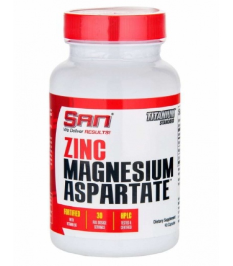 Повышение тестостерона SAN Zinc Magnesium Aspartate (Капсулы...